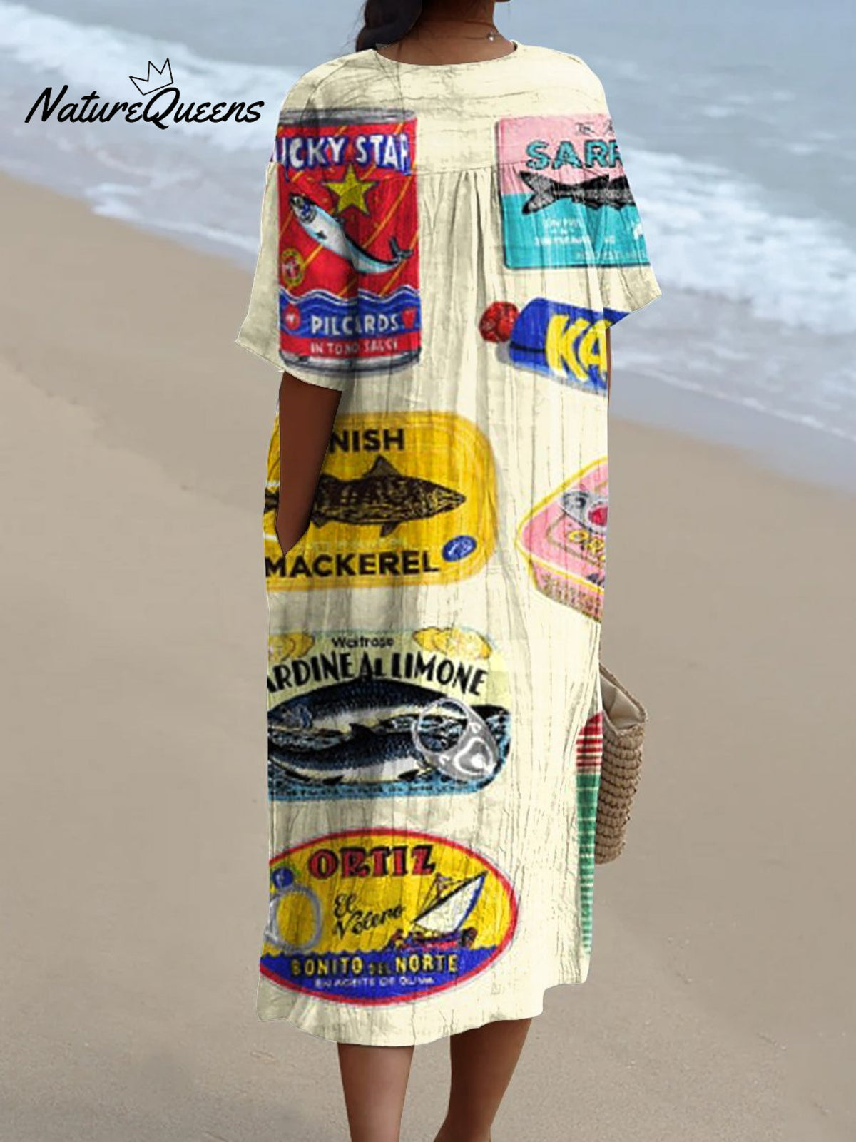 Women's Retro FishArt PrintCasual Dress