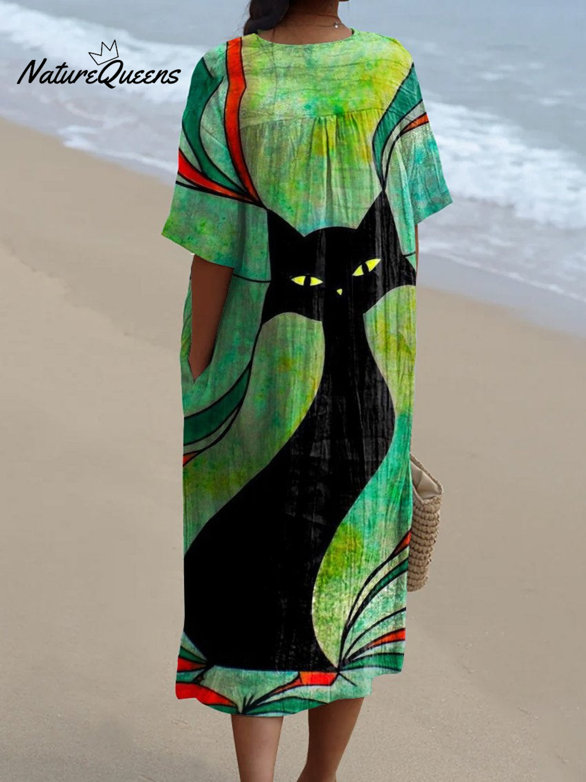 Women'sCatArt PrintCasual Dress