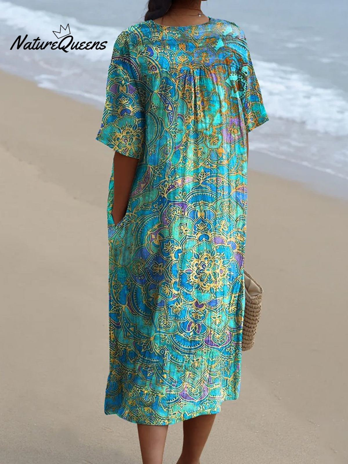 Women'sRetroArt PrintCasual Dress