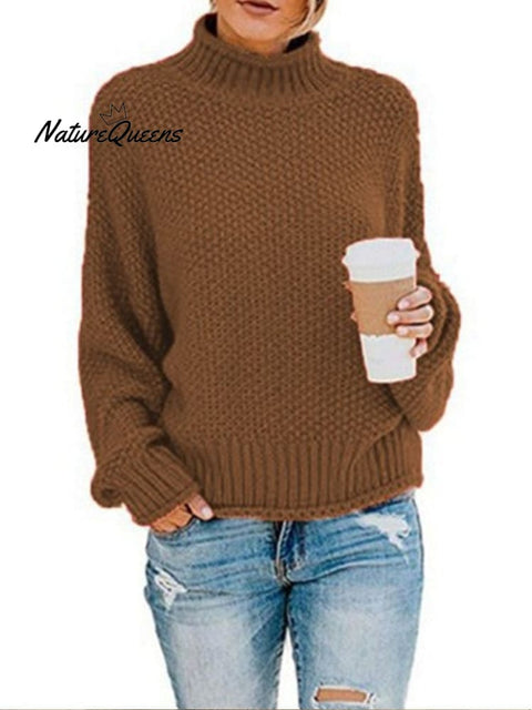 Women's Autumn Turtleneck Slim Wool Long Sweater