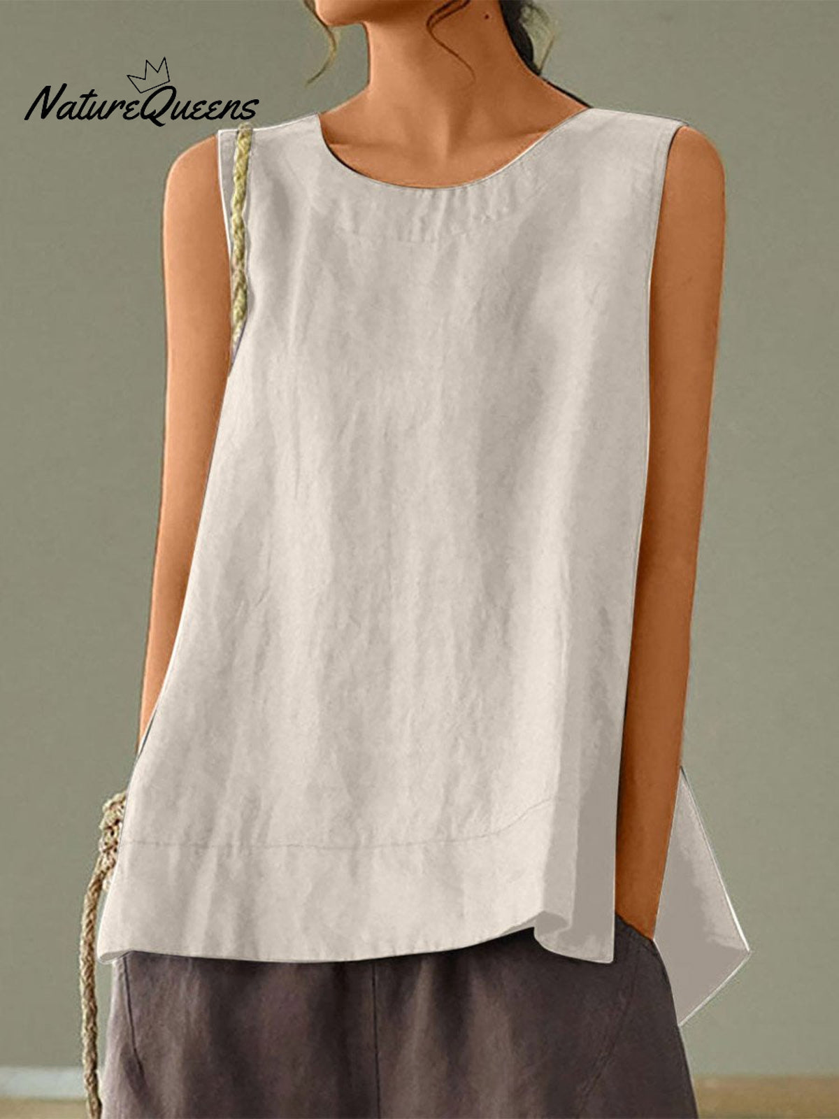 Women's Solid Color Loose Elegant Casual Sleeveless Tank Top