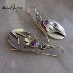 Three - Dimensional Floral Retro Earrings