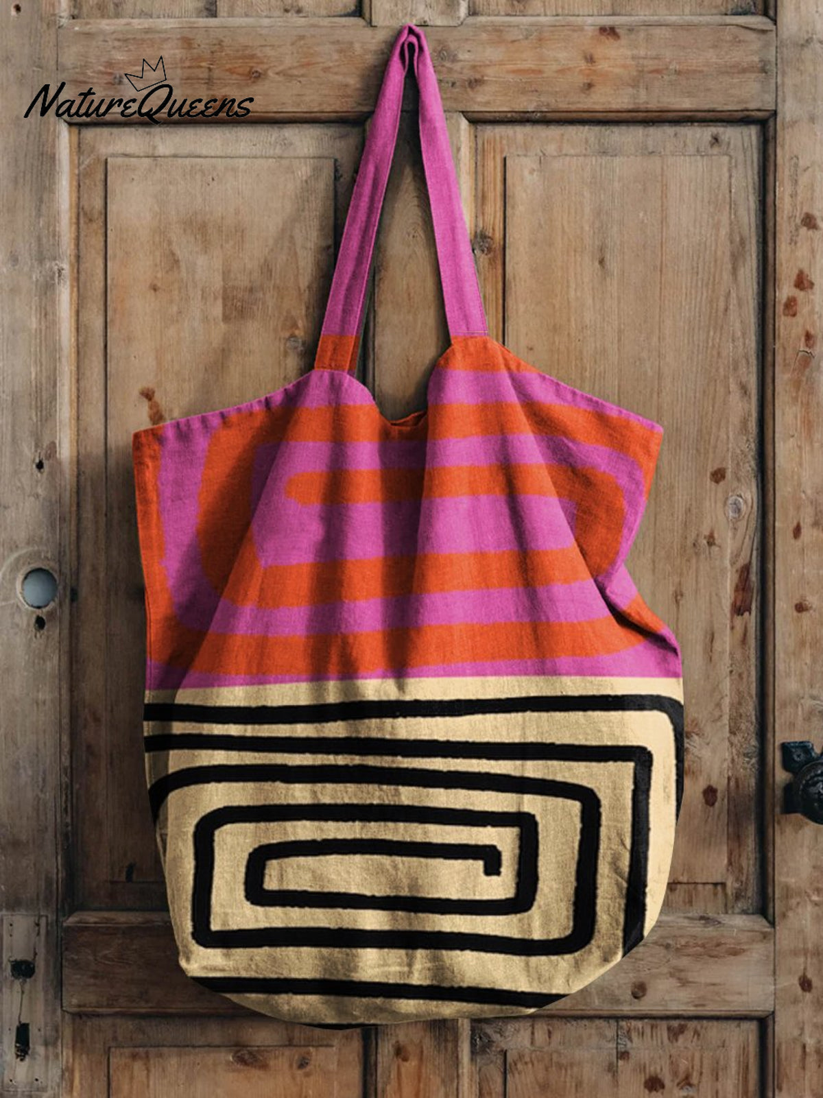 Abstract Geometric Art Print Linen Tote Bag