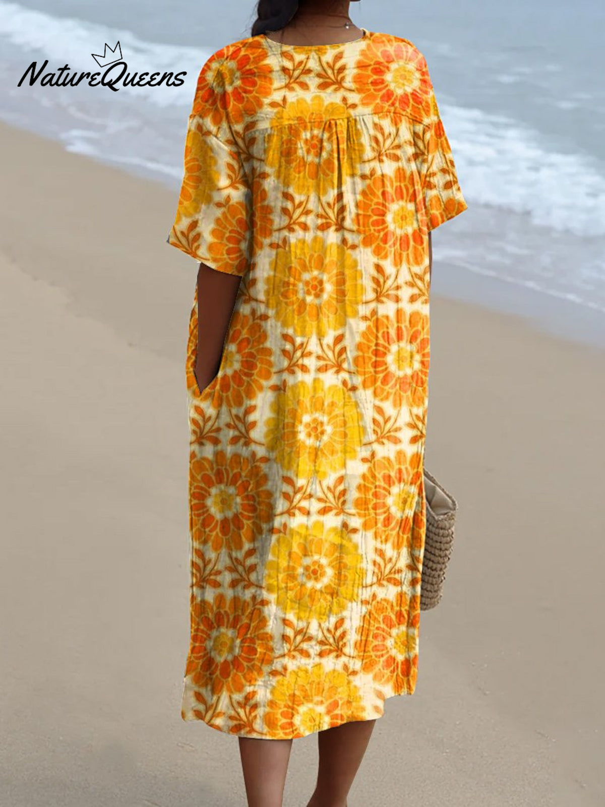 Women'sFlowerArt PrintCasual Dress