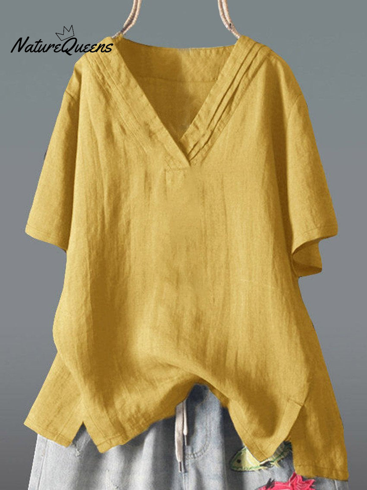 Women's V-neck short sleeves Casual Top