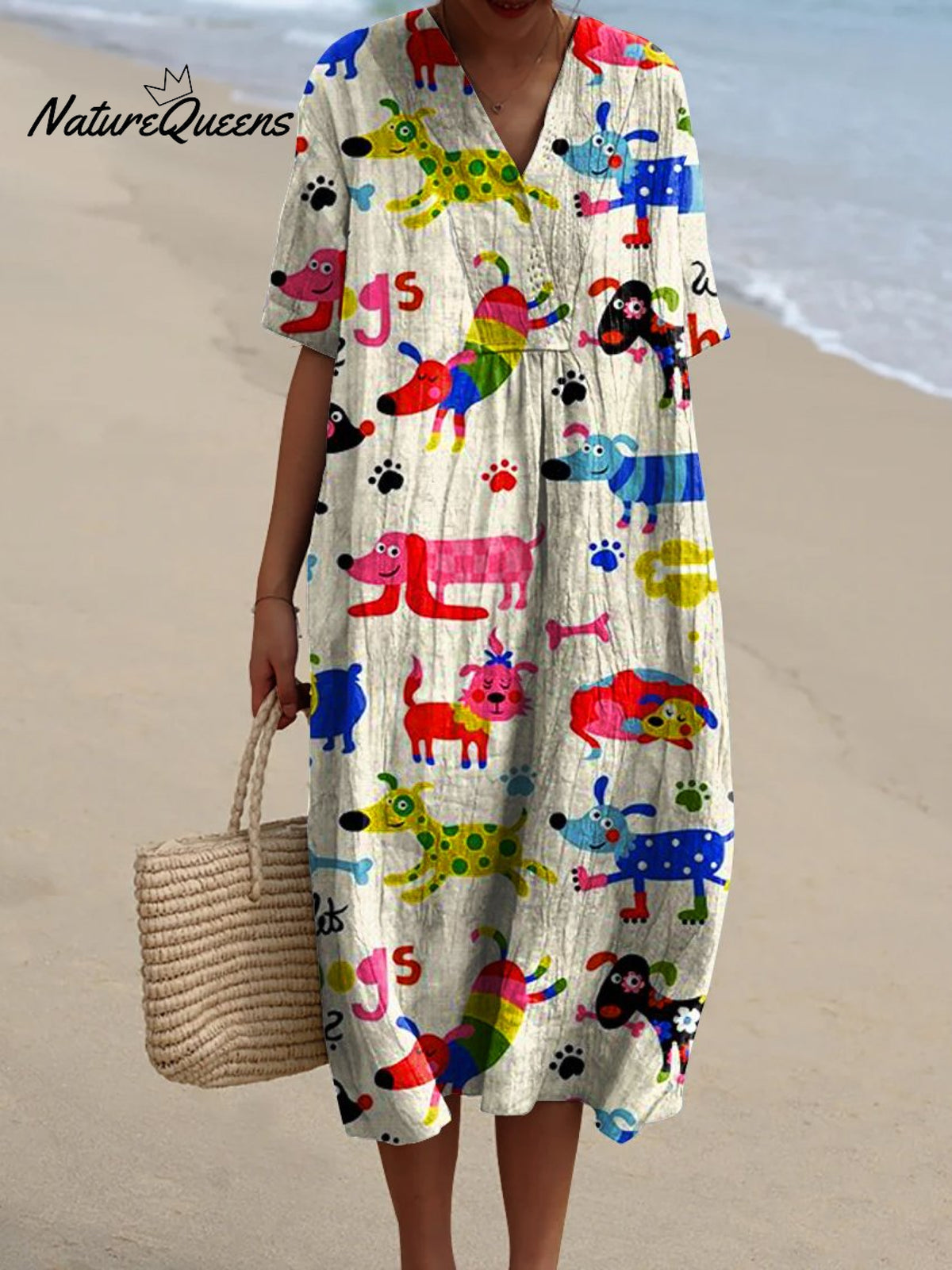 Women'sDogArt PrintCasual Dress