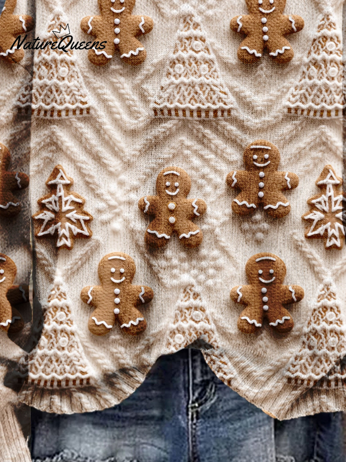 Christmas Gift Christmas Ginger Sugar Cookies Art Print Knit Pullover Sweater