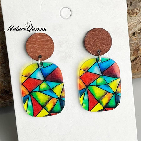Women's  Window Grille Elements Earrings