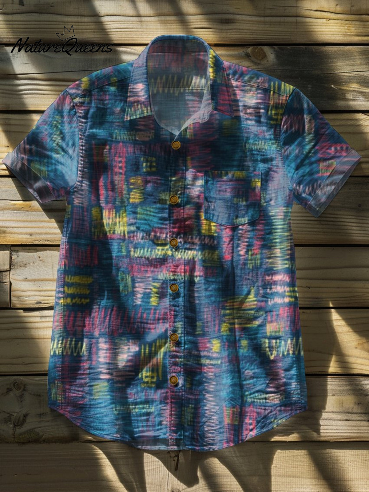 Scribbled Away Vintage Art Print Casual 100% Cotton Shirt