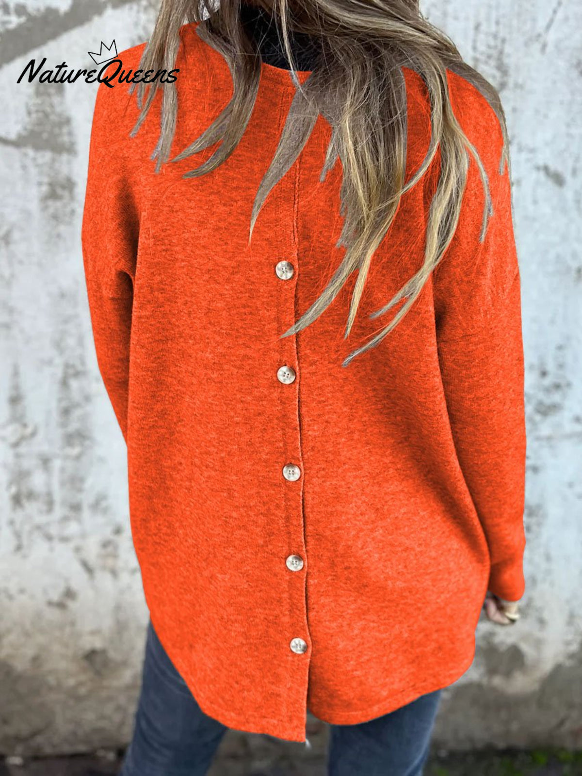 Women's Vintage Lovely Fish Art Print Button Back Casual Knitted Shirt