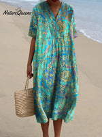 Women'sRetroArt PrintCasual Dress