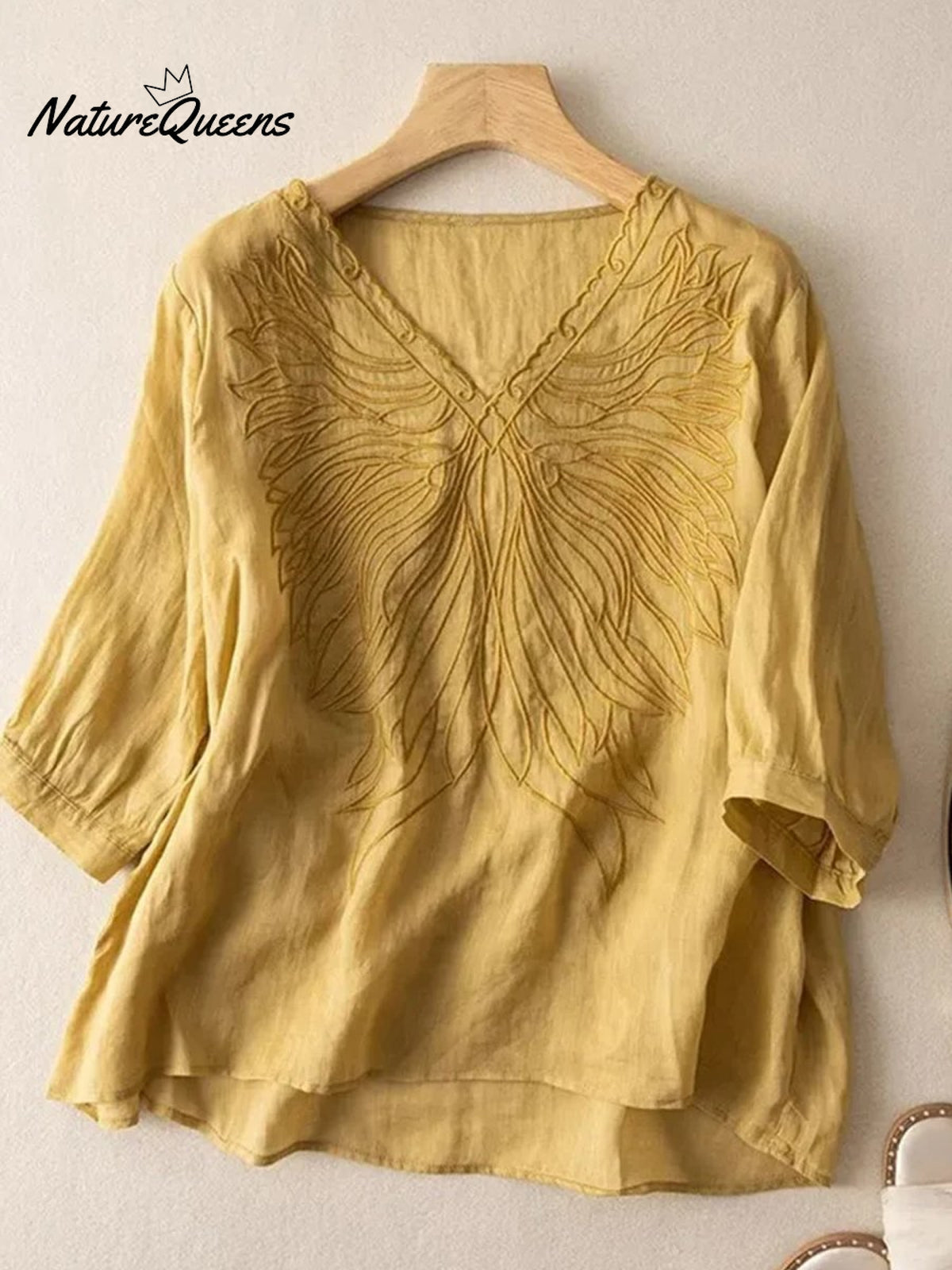 Women's Cotton and Linen Literary Retro Temperament Casual Shirt