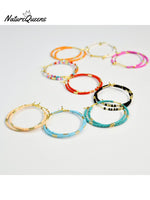 Bohemian Colorful Rice Bead Earrings