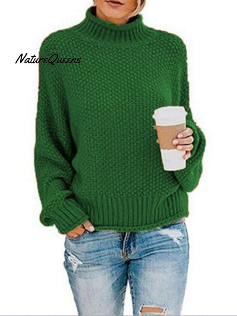 Women's Autumn Turtleneck Slim Wool Long Sweater