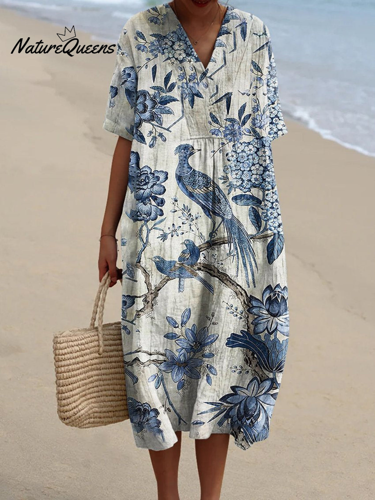 Women'sFlower Art PrintCasual Dress