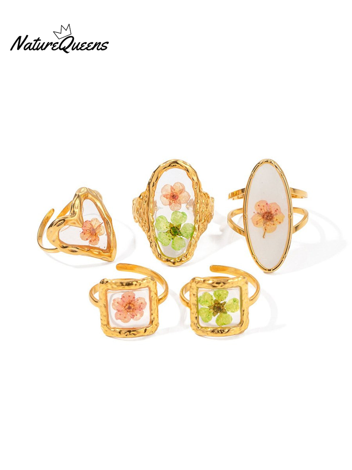 Aeon Flower Stainless Steel Ring