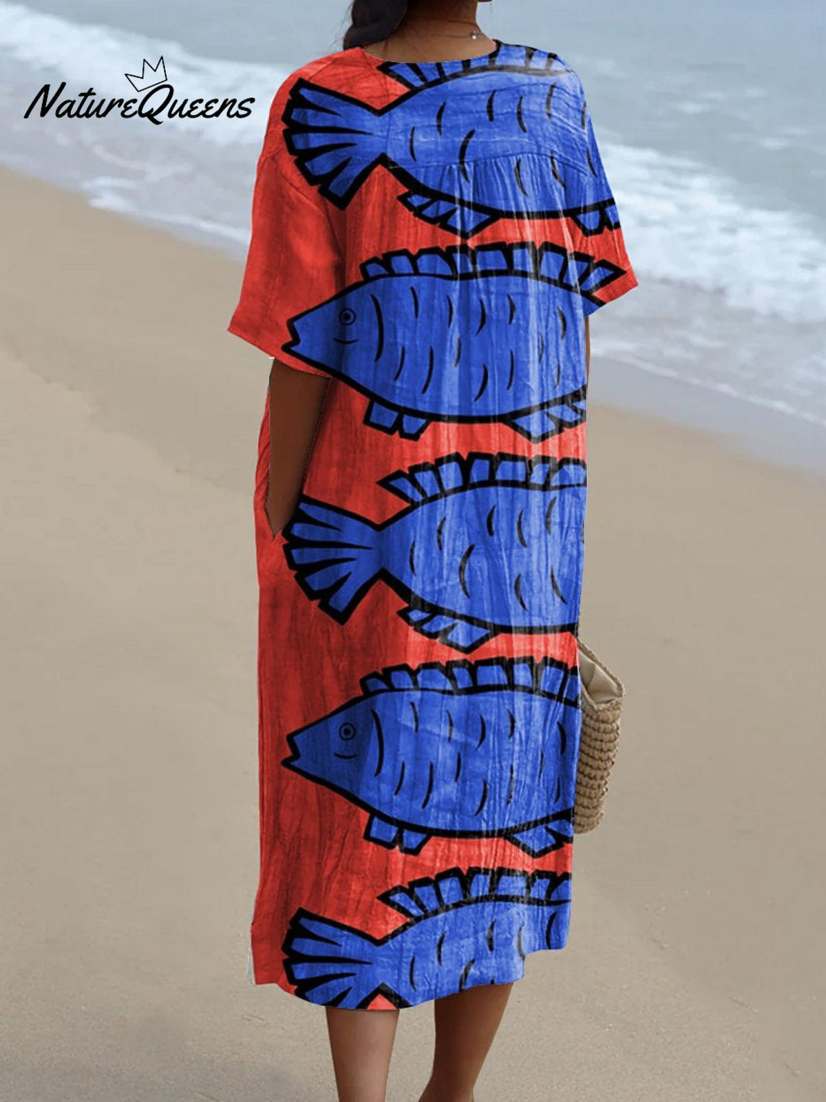 Women's FishArt PrintCasual Dress