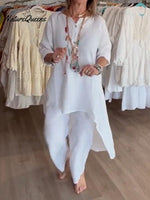 Women’s Solid Color Casual Suit White / S