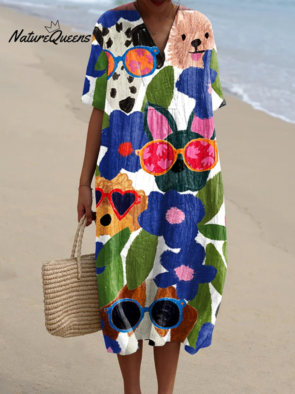 Women'sDogArt PrintCasual Dress