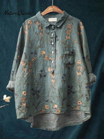 Decorative Pattern of Skeletons Dancing Pas De Deux Casual Cotton And Linen Shirt