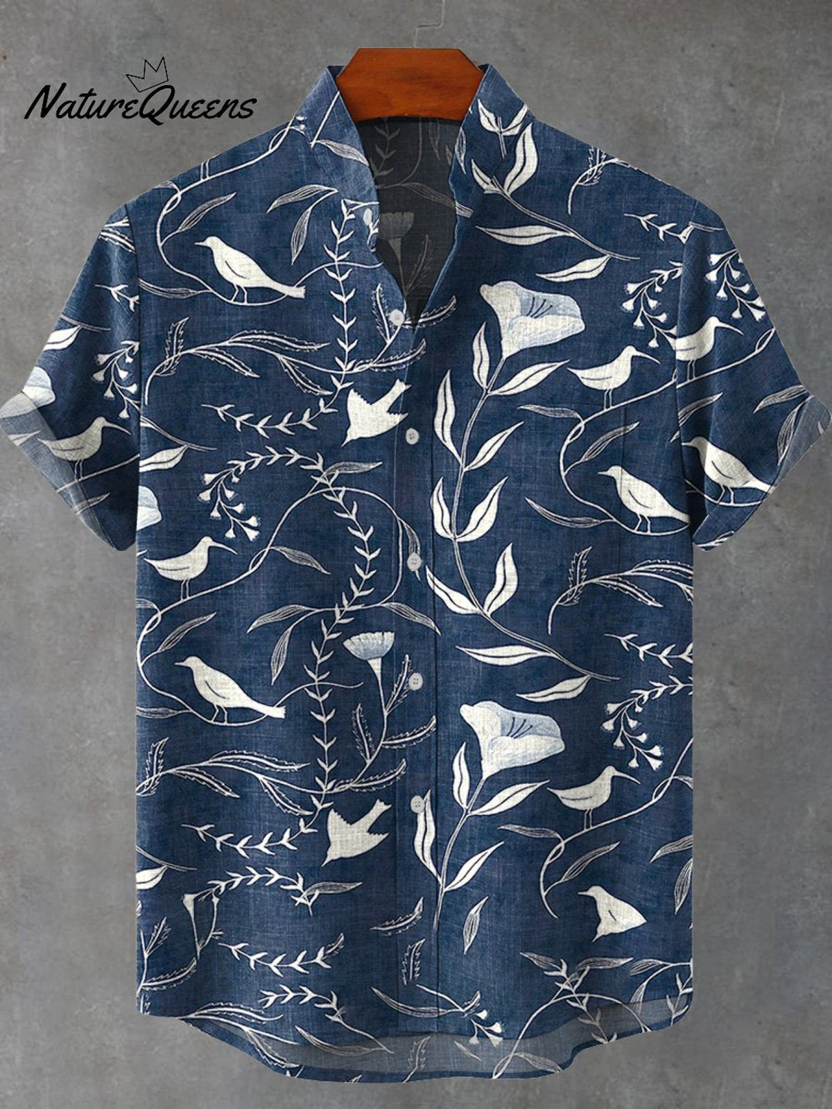 Retro FlowerArt Print Casual 100% Cotton Shirt