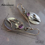 Three - Dimensional Floral Retro Earrings