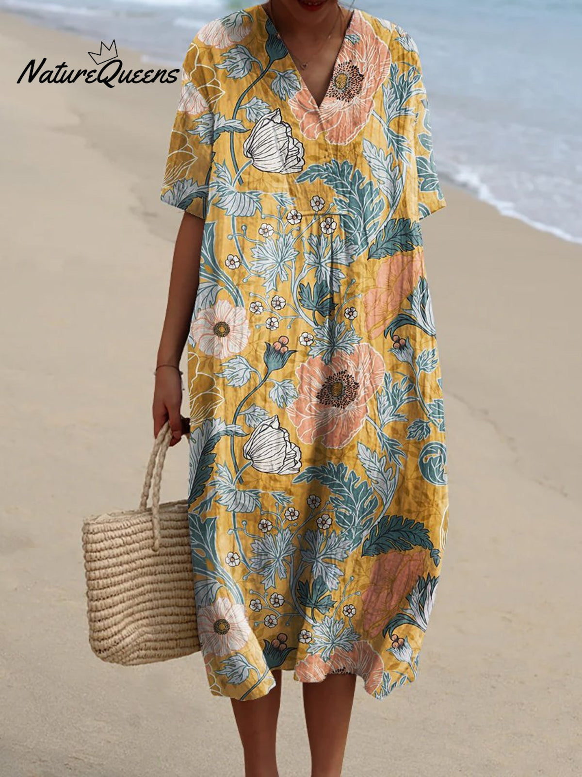 Women'sFlower Art PrintCasual Dress