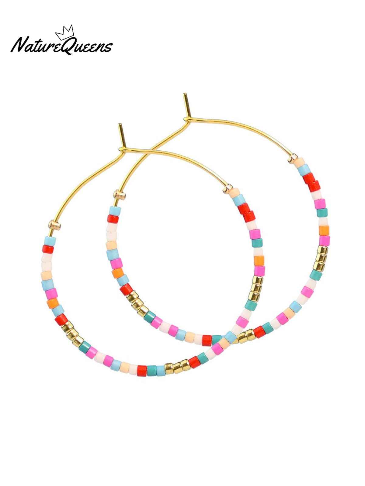 Bohemian Colorful Rice Bead Earrings Multicolor / Onesize