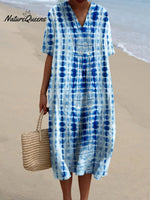 Women'sTie DyeArt PrintCasual Dress