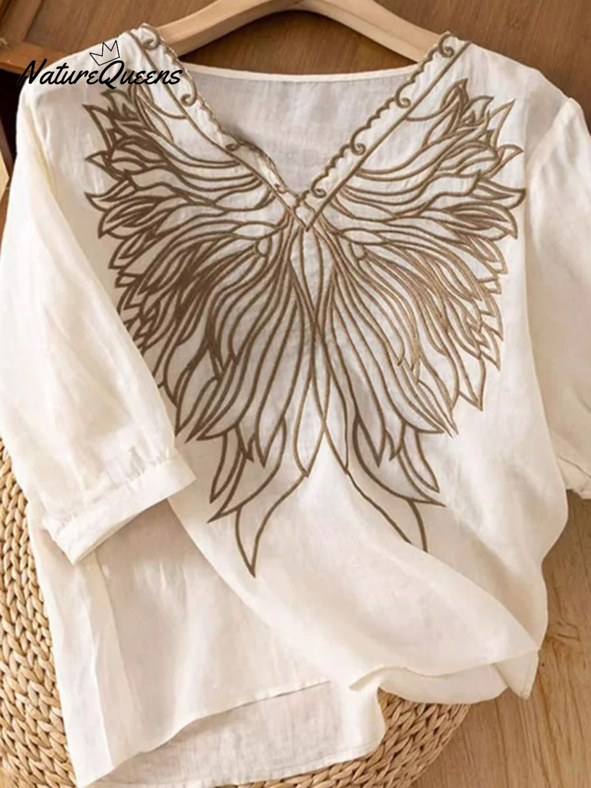 Women's Cotton and Linen Literary Retro Temperament Casual Shirt