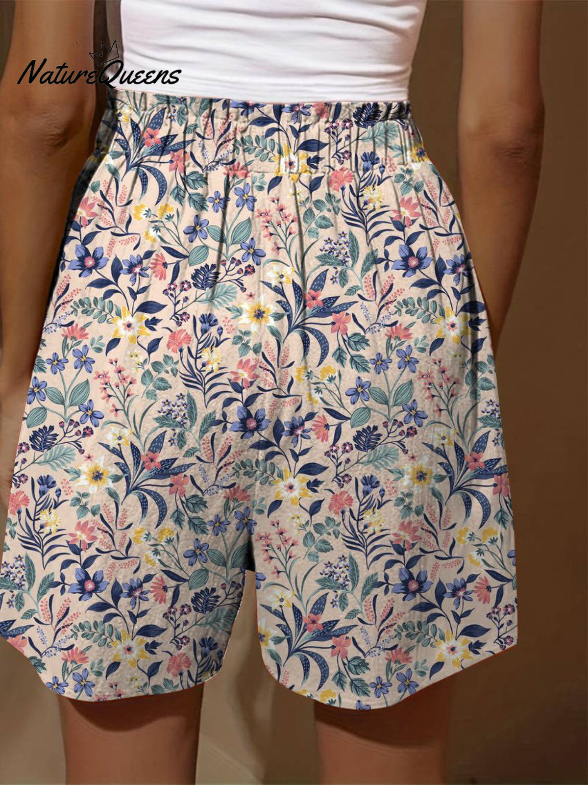 Wild Floral Field Pattern Printed Women's Casual Tiered Palazzo Pants