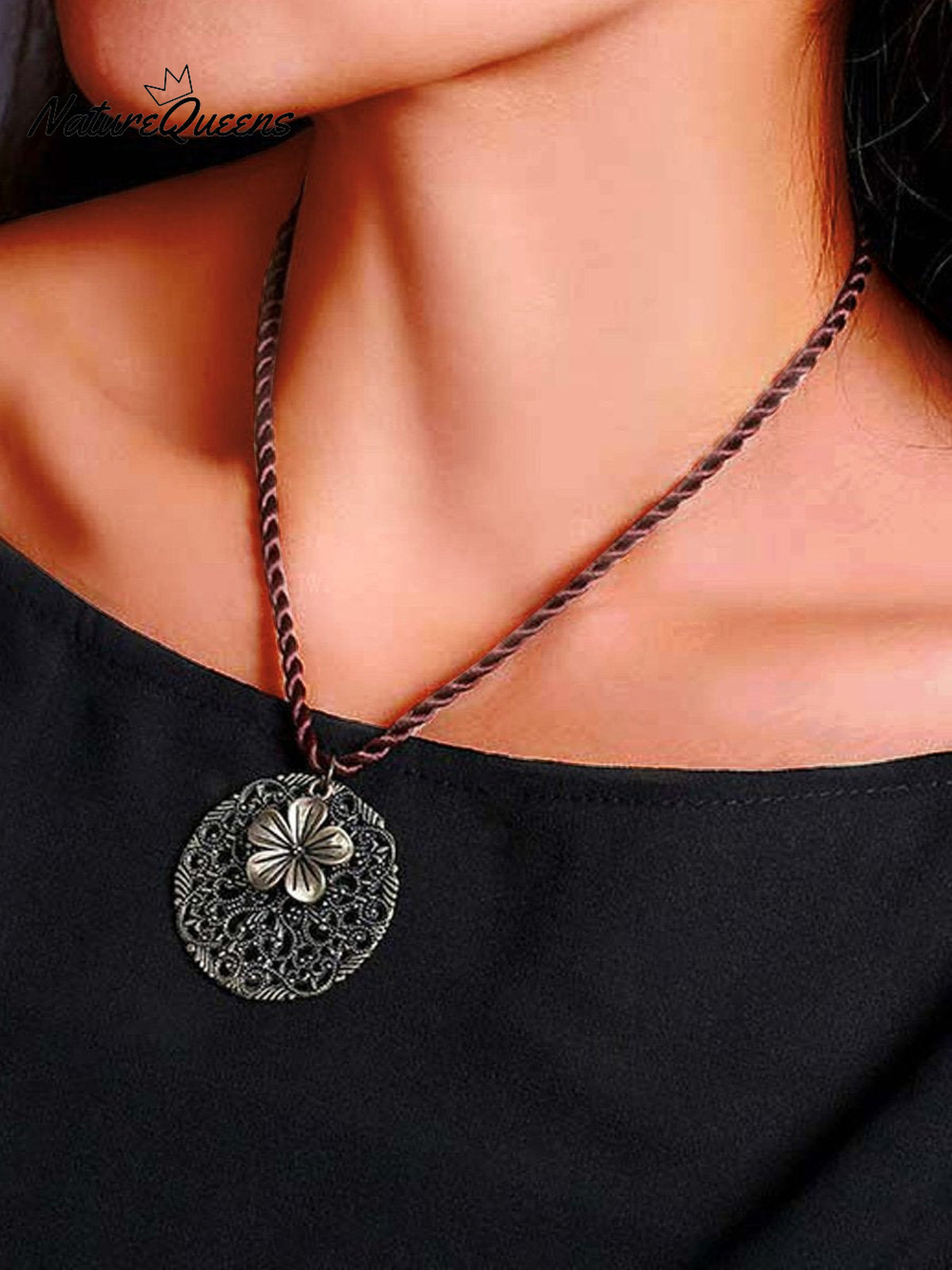 Women's Ethnic Style Wood And Alloy Long Chain Necklace