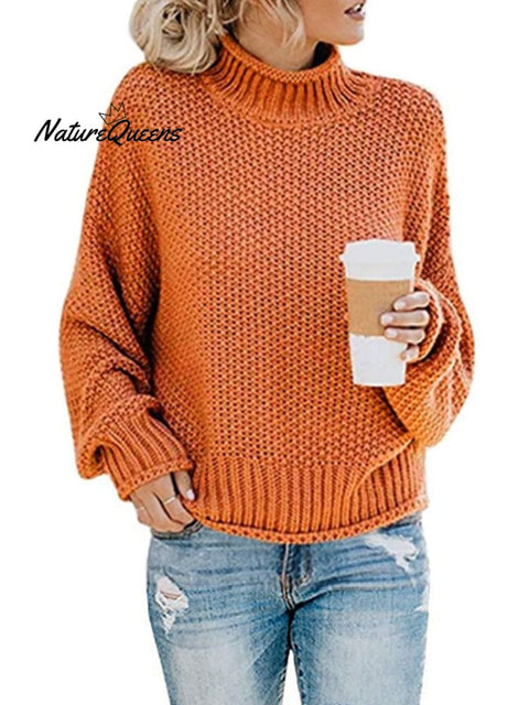 Women's Autumn Turtleneck Slim Wool Long Sweater