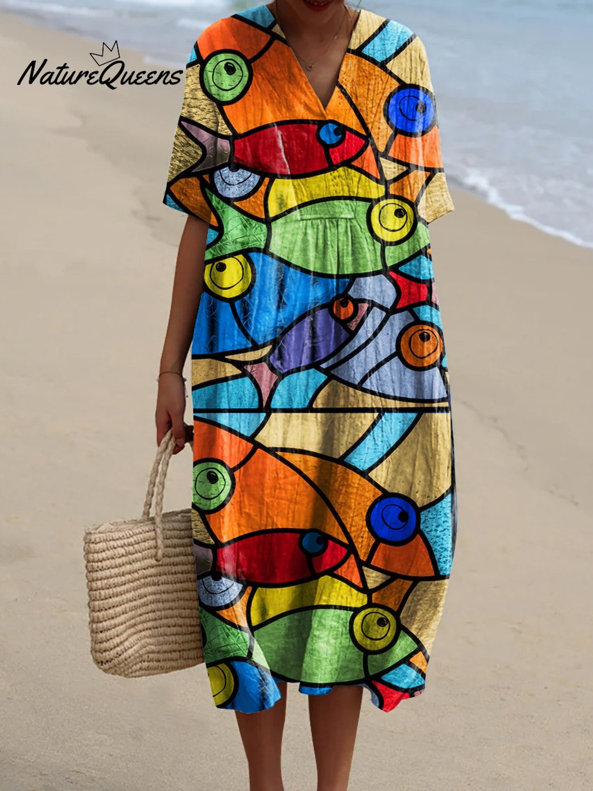 Women's FishArt PrintCasual Dress