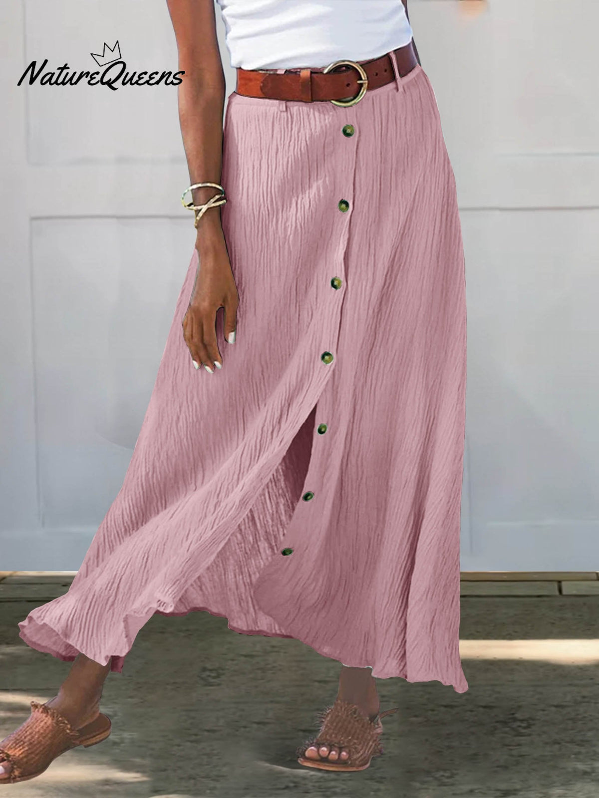 Women’s Colors Available Print Casual Half Body Skirt Pink / S