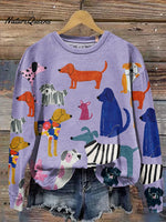 Funny Dog Art Print CasualSweatshirt