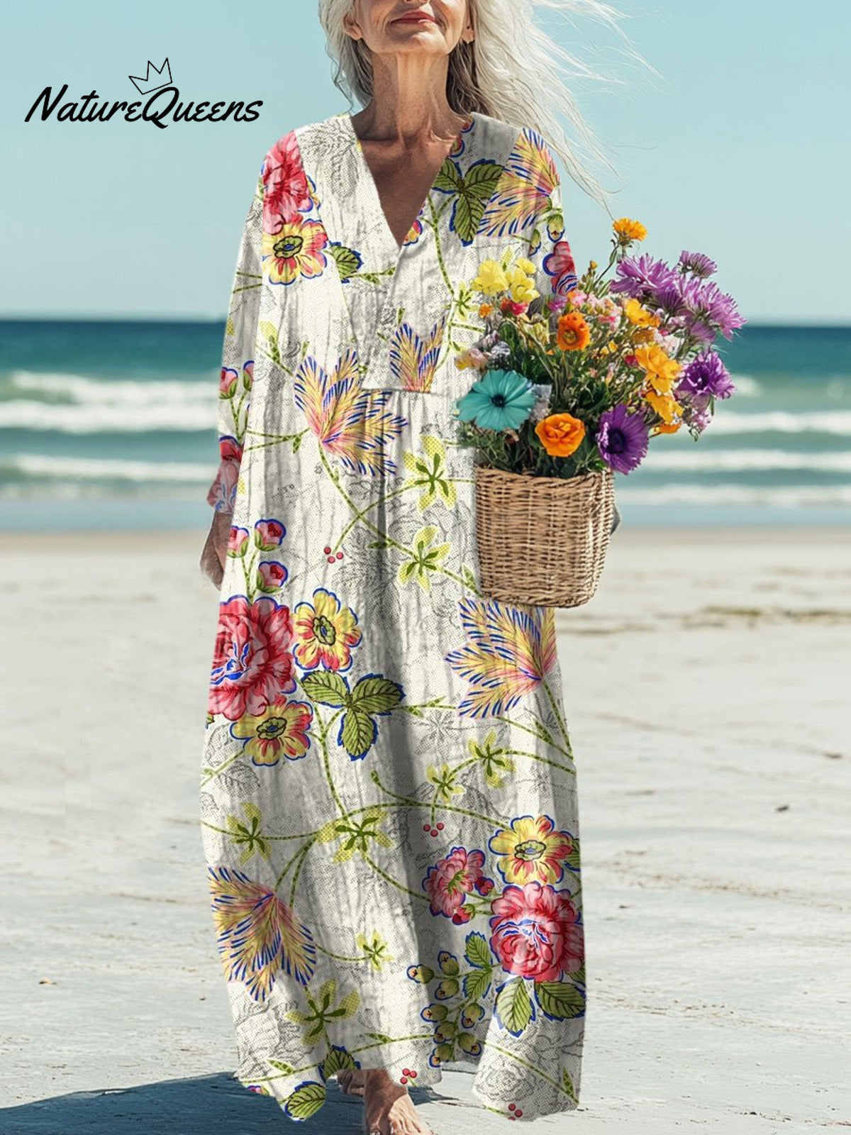 Women's Flowers Art Print Casual Dress