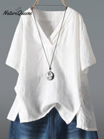 Women's V-neck short sleeves Casual Top