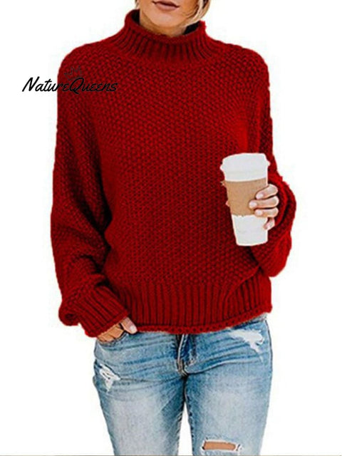 Women's Autumn Turtleneck Slim Wool Long Sweater