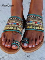 Women’s Set - Toe Bohemian Ethnic Slippers