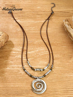 Swirl Totem Vintage Bohemian Necklace