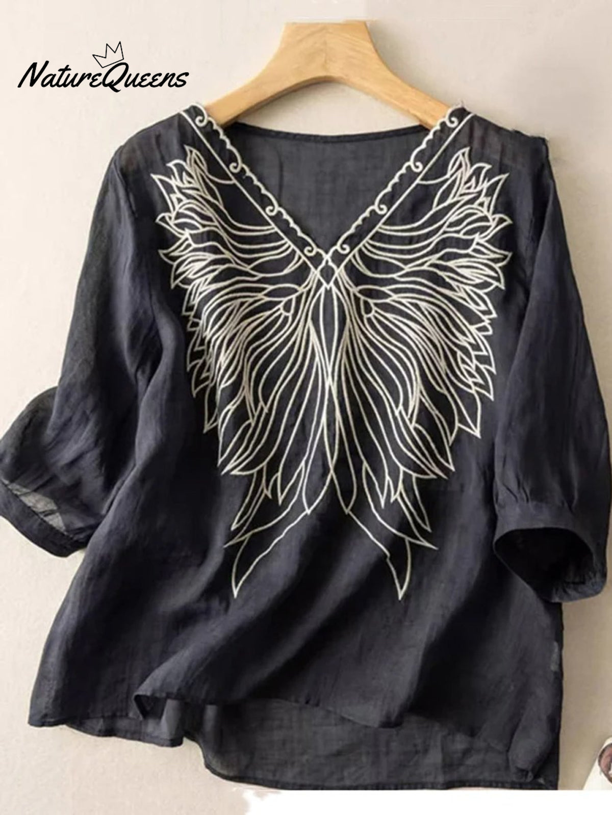 Women's Cotton and Linen Literary Retro Temperament Casual Shirt