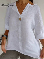 Women's Casual Cotton Linen Shirt