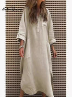Women'sSimple Solid Color Casual Long-sleeved Dress
