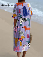 Women'sDogArt PrintCasual Dress