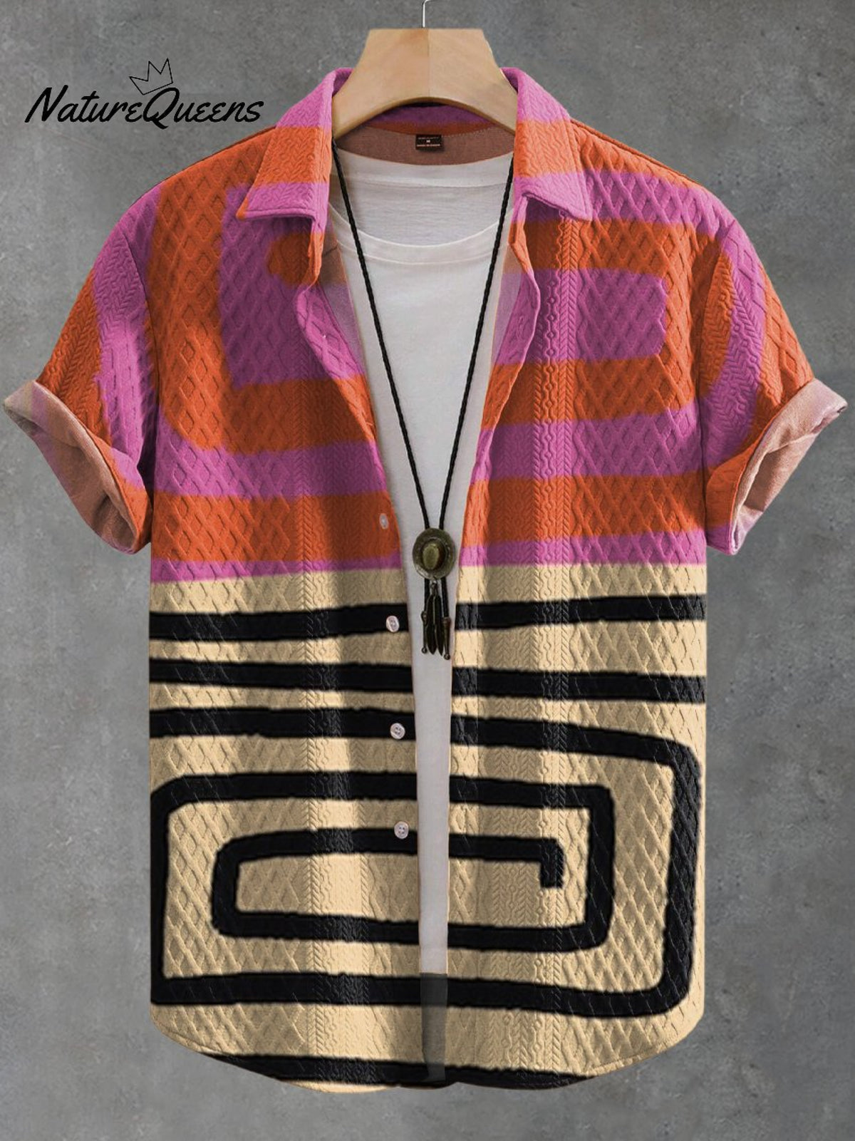 Abstract Painting Art Vintage Print Casual Jacquard Shirt