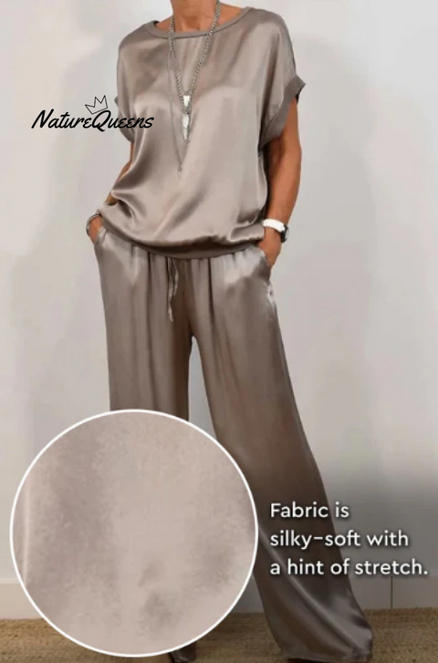 Women's Two-piece Silk Blend Fabric Sets