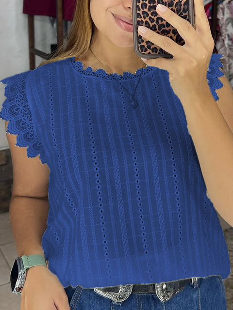 Women's Lace Fly Sleeve Shirt Top