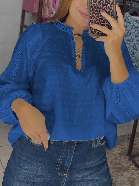 Women's Lace Fly Sleeve Shirt Top
