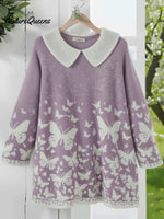 Butterfly Valley Art Print Peter Pan Collar Sweater